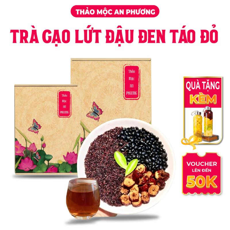 30 GÓI+TẶNG BÌNH Trà Gạo Lứt Đậu Đen Táo Đỏ Trà Giúp Thanh Nhiệt Lợi Sữa Ngủ Sâu Giấc T09