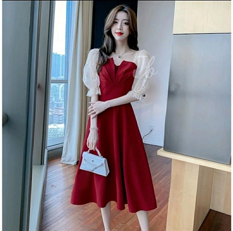 WearDiary Sizee M L XL Dressss Casual Kimnaraaaa / Gaun Kasual Pesta / Kekinian (Premium Quality) Jepang Kombinasi 0