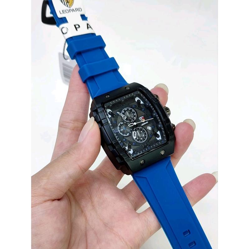 JAM TANGAN PRIA LEOPARD6842 RUBBER 100% ORIGINAL 1