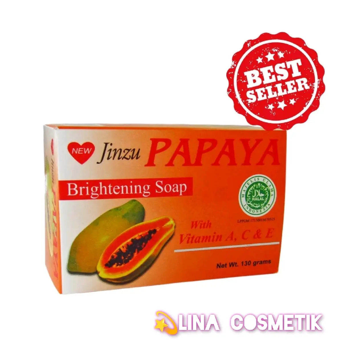 Jinzu x2 Pcs Papaya Brightening Soap 130gr Original