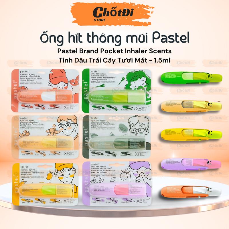 Ống Hít Thông Mũi Pastel Brand Pocket Inhaler Scents Hương Trái Cây Tươi Mát Thái Lan 1.5ml - Chốt Đi Store