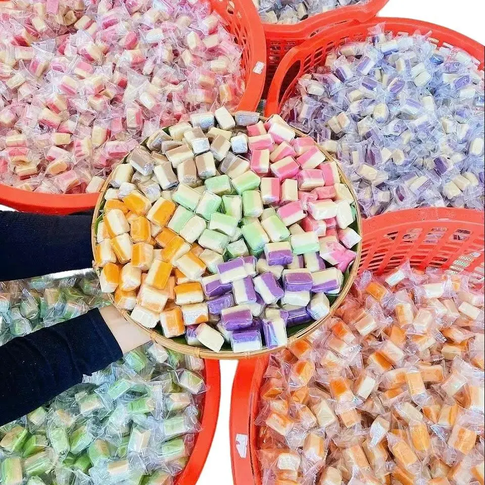 1Kg kẹo dừa không đường ngũ vị mềm dẻo thơm béo - Snack Ăn Vặt Candy Chua