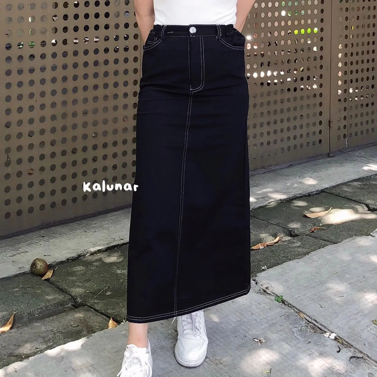 KALUNAR - Seira Long Skirt | Rok Wanita Bahan Stretch Melar Panjang