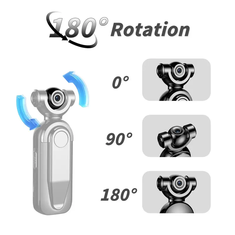 Magnetic Sports Camera, Wearable Magnetic Sports Camera, Clip-on Design Video Camera for Biking, Hiking, Hands-free Filming 4