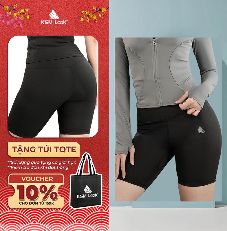 [DEAL ĐỘC QUYỀN TRÊN LIVE] Quần Legging Đùi Thể Thao Nữ KSM Tập Gym Yoga Dance Nhảy Cạp Cao Nâng Mông Tôn Dáng Cao Cấp Vải Mềm Thoáng Khí QLG603 Tập Yoga Sport