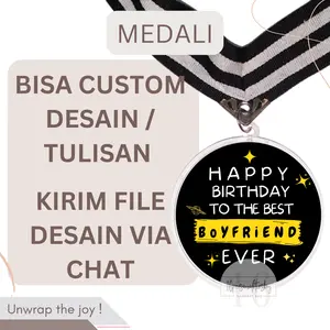 Medali Akrilik Best Boyfriend Ulang Tahun