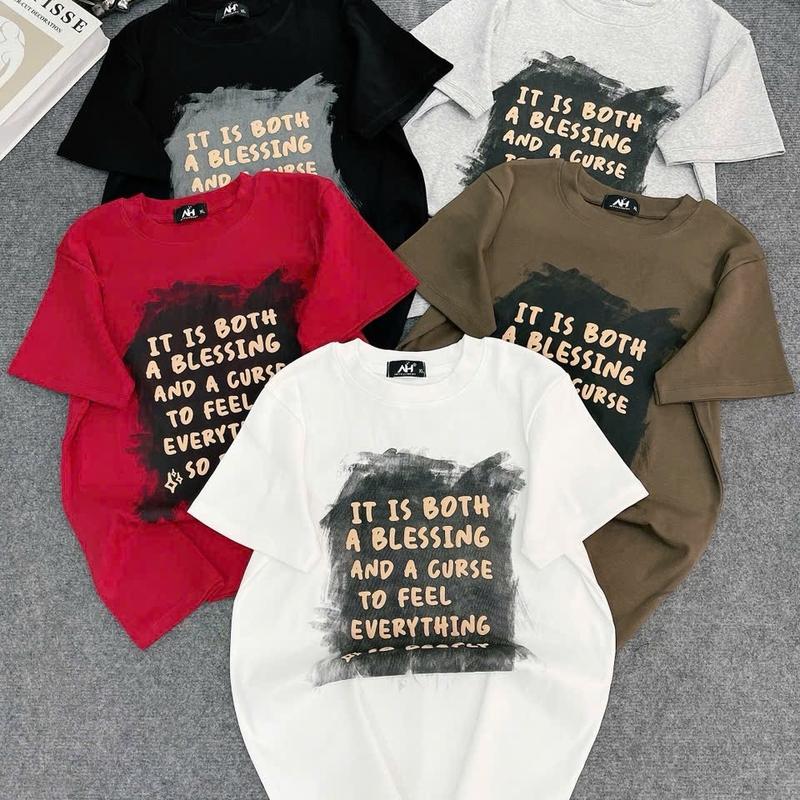 [Áo Thun chữ in] Áo Thun Nữ From Ôm Vừa Trơn In Chữ Dập Nổi Xinh ,Trẻ Trung Năng Động,Cổ Tròn ,Tay Ngắn ,Vải Thun Borip Co Giản 4 Chiều Top.