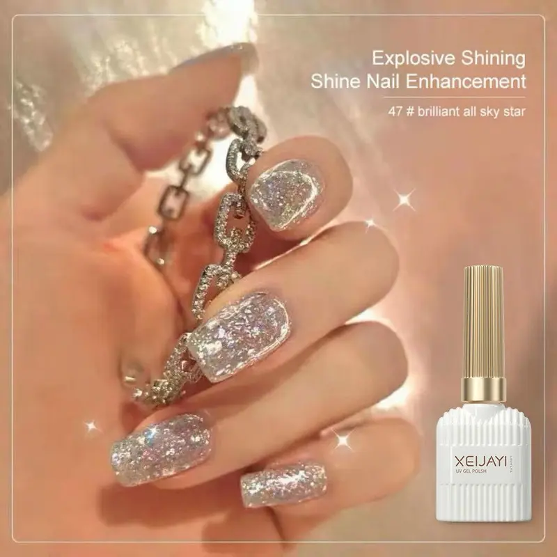 (hàng mới về ) Sơn gel nhũ Flash 7 màu XEIJAYI dành cho Nail 0