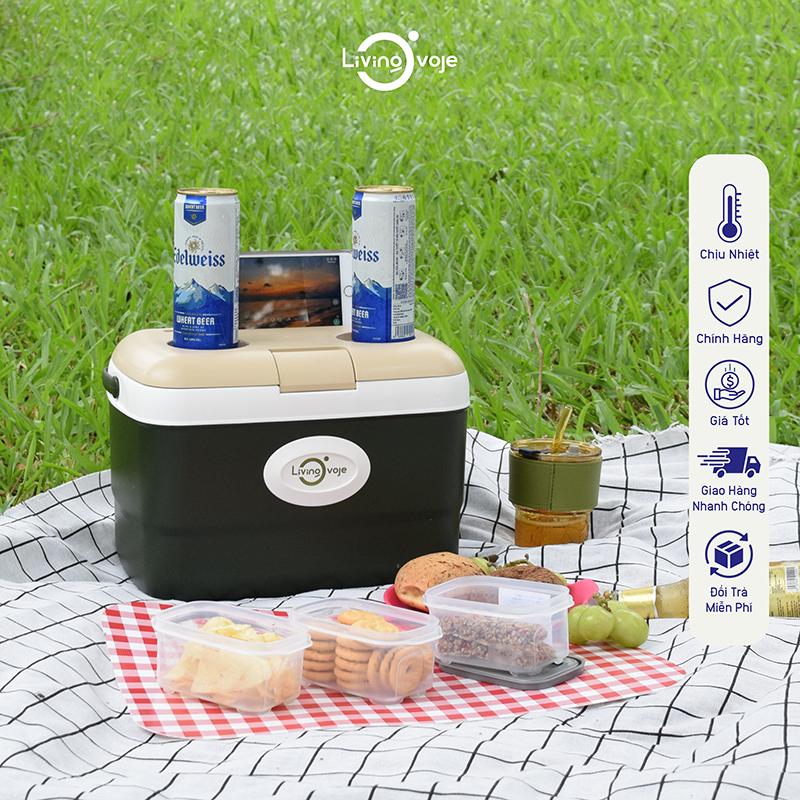 LIVING ON - Thùng đá giữ nhiệt Hàn Quốc 9L&21L Thiết Kế Mới - Thùng Nhựa Giữ Lạnh Thùng Đá Cắm Trại