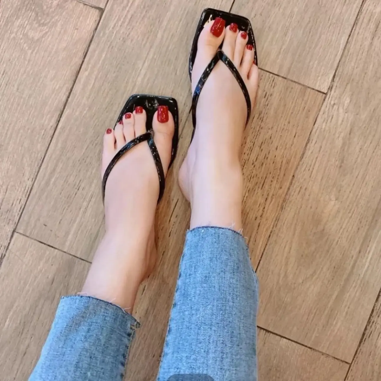 Dép nữ kẹp xỏ ngón nữ dây mảnh phối màu dép kiểu nữ sandal  kẹp dép  2