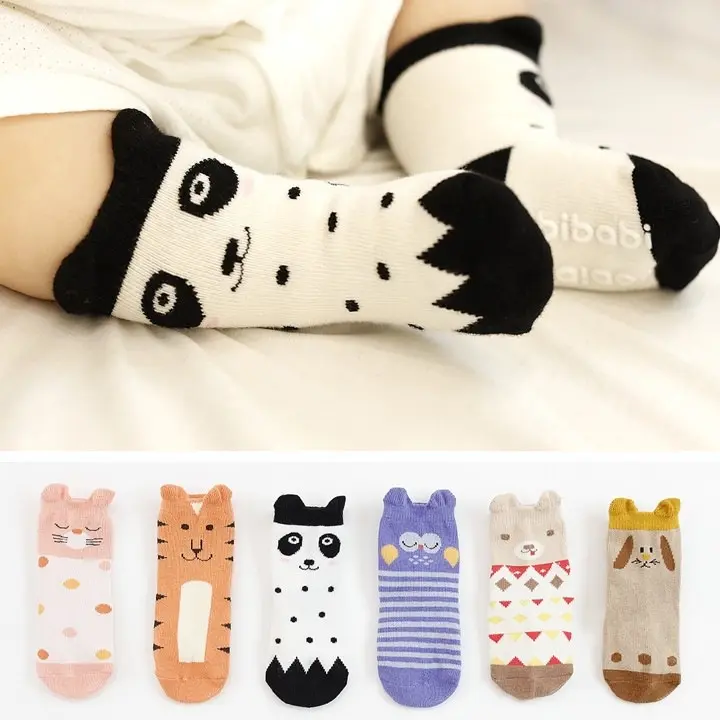 Cute 3D Cartoon Animal Baby Socks Infant Children Anti-slip Floor Socks Baby Boy Girls Animal Socks
