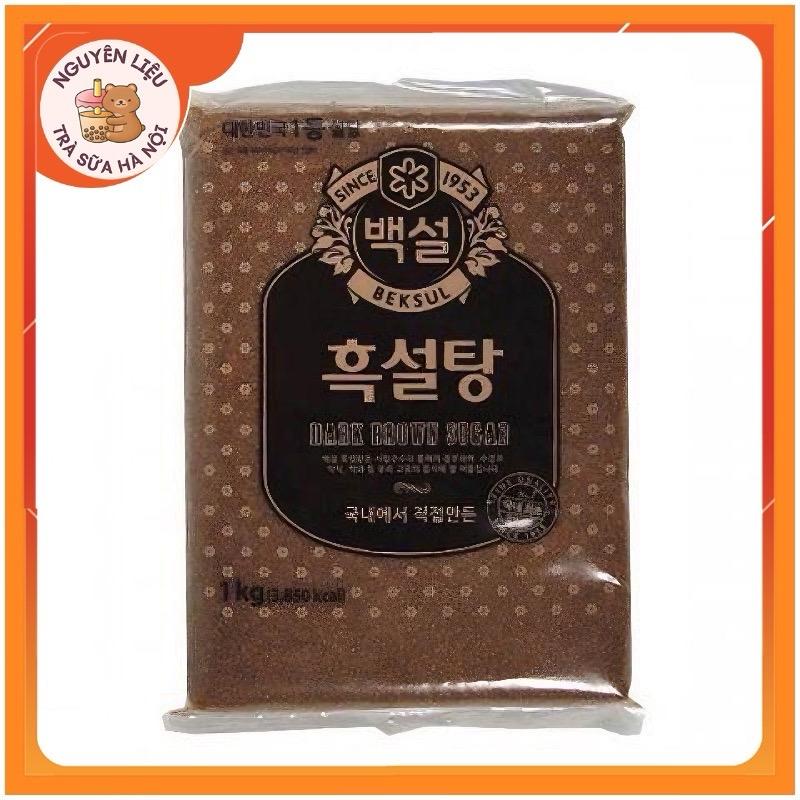 Đường Đen/ Đường Nâu Hàn Quốc Beksul 1kg - Nguyên Liệu Làm Sữa Tươi Trân Châu Đường Đen