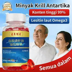 (BELI 1 GRATIS 2) Minyak Krill Antartika 60 Kapsul / Permen Jeli Minyak Krill Antartika / Kapsul Astaxanthin / Minyak Krill Norwegia / Memperbaiki Sirkulasi Darah / Kapsul Minyak Krill Alami Sehat Kaya Astaxanthin / Omega 3