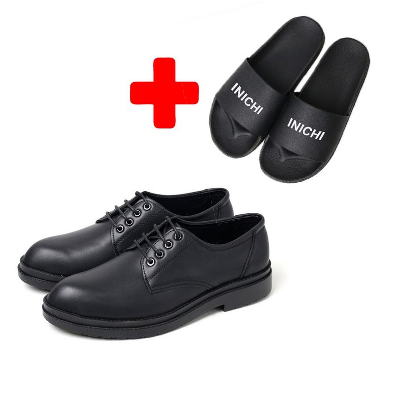 combo giày derby đế cao g1220 tặng dép inichi studio Shoes Nam Đế Bằng