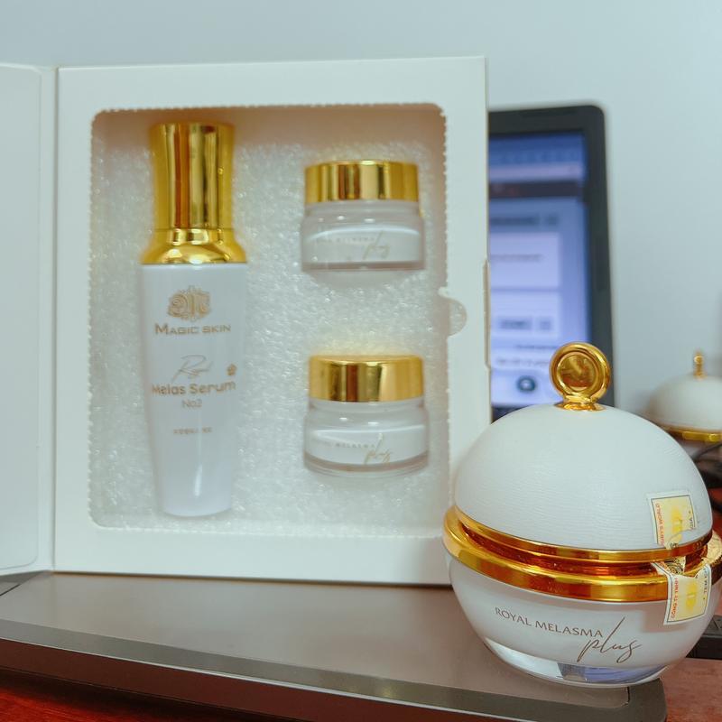 Combo kem nám toàn diện và cao nám to Royal Melasma plus Magic skin
