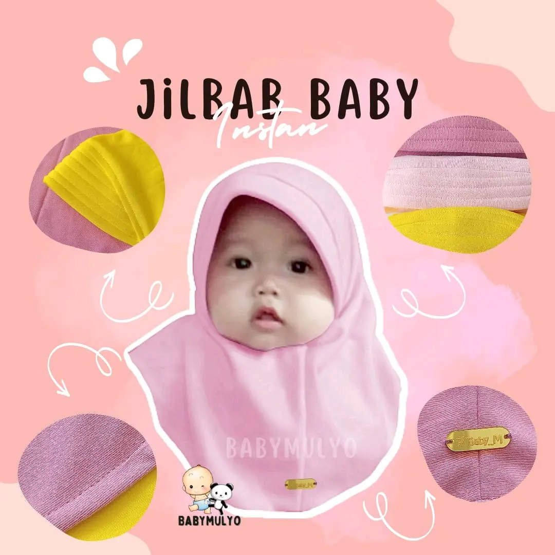 Jilbab Instan Baby & Kids // Jilbab Instan Anak // Jilbab Instan Bayi Anak Baby_M Muslim