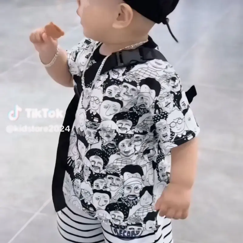 Set Bộ Hoạt Hình Cho Bé, Chất Cotton Mềm Nhẹ Mát - Shop Thời Trang Trẻ Em KidStore - K02 bococtay chobe 4