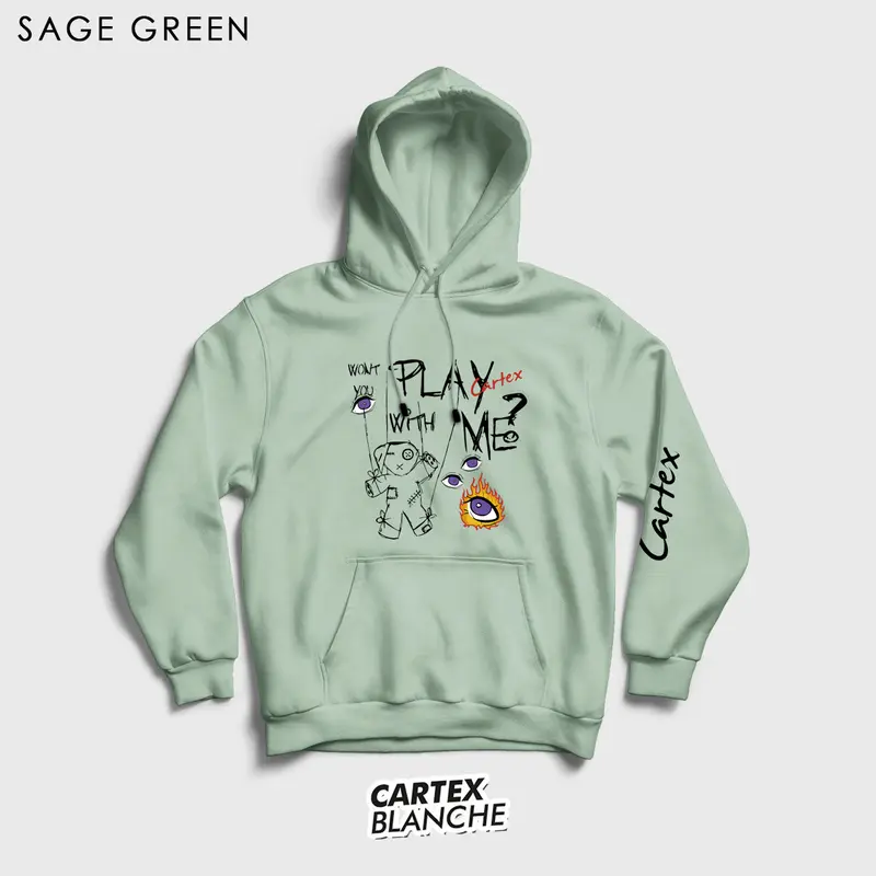 CARTEXBLANCHE PLAY WITH ME HOODIE JUMPER UNISEX PRIA & WANITA M - XXL ( SABLON ) 0