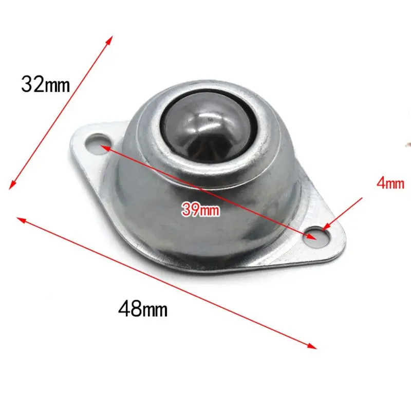 Bộ Chuyển Bóng Lăn Bằng Thép, 6 Cái, Tay Lái Linh Hoạt, Xoay 360º, 14Mm / 0.55 Inch, Bộ Chuyển Bóng Tròn, Khả Năng Tải 40lbs Cho Thiết Bị Gia Dụng 2