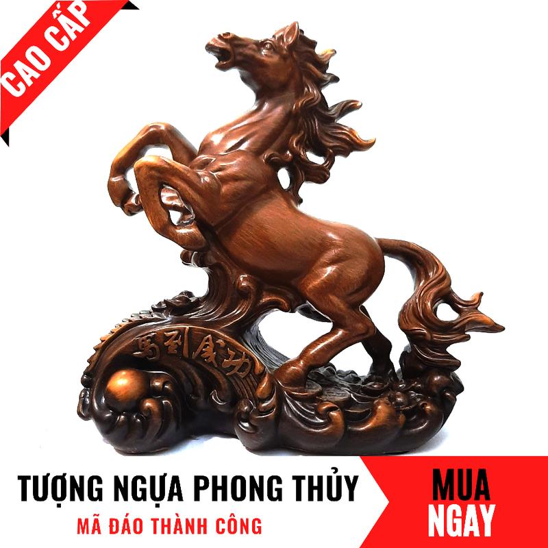 Tượng Ngựa Nhất Mã Phi Thiên Trang Trí Phong Thủy Cao 22cm 1