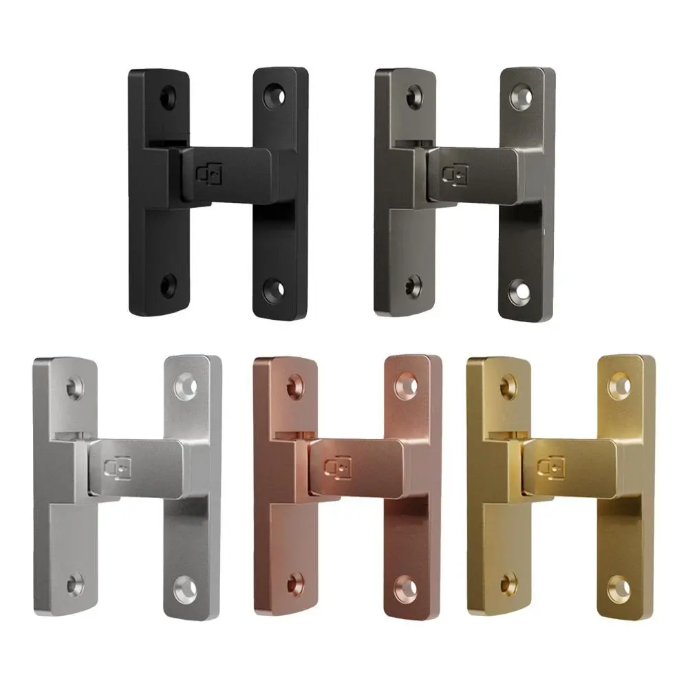 90 Degree Door Latch Locking Latch with Fixing Screws Heavy Duty Hardware Flip Latch Safety Door Lock for Garage Office Barn Sliding Door Bathroom