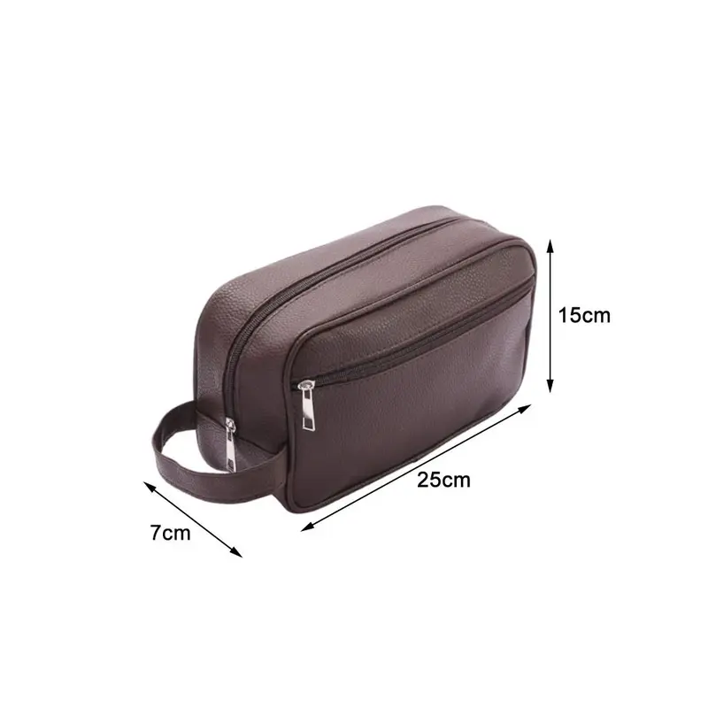 Túi Đựng Mỹ Phẩm Nam, Chất Liệu Da PU, Cầm Tay, Sắp Xếp Mỹ Phẩm, Túi Trang Điểm Có Khóa Kéo Du Lịch, Túi Đựng Đồ, Dung Tích Lớn, Túi Đựng Đồ Vệ Sinh Cá Nhân 2