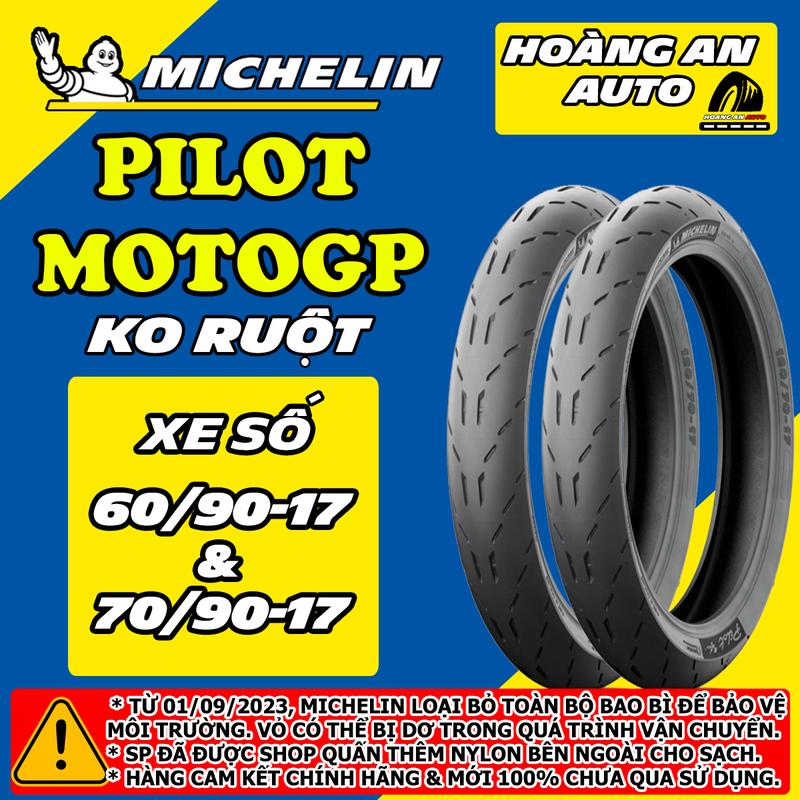 (Cặp vỏ xe "KO GỒM NIỀNG" 60/90-17 & 70/90-17 Michelin Pilot MotoGP ) Cặp vỏ lốp xe Michelin Pilot MotoGP size nhỏ cho Satria, Raider, Sonic, Wave, Dream, Future...