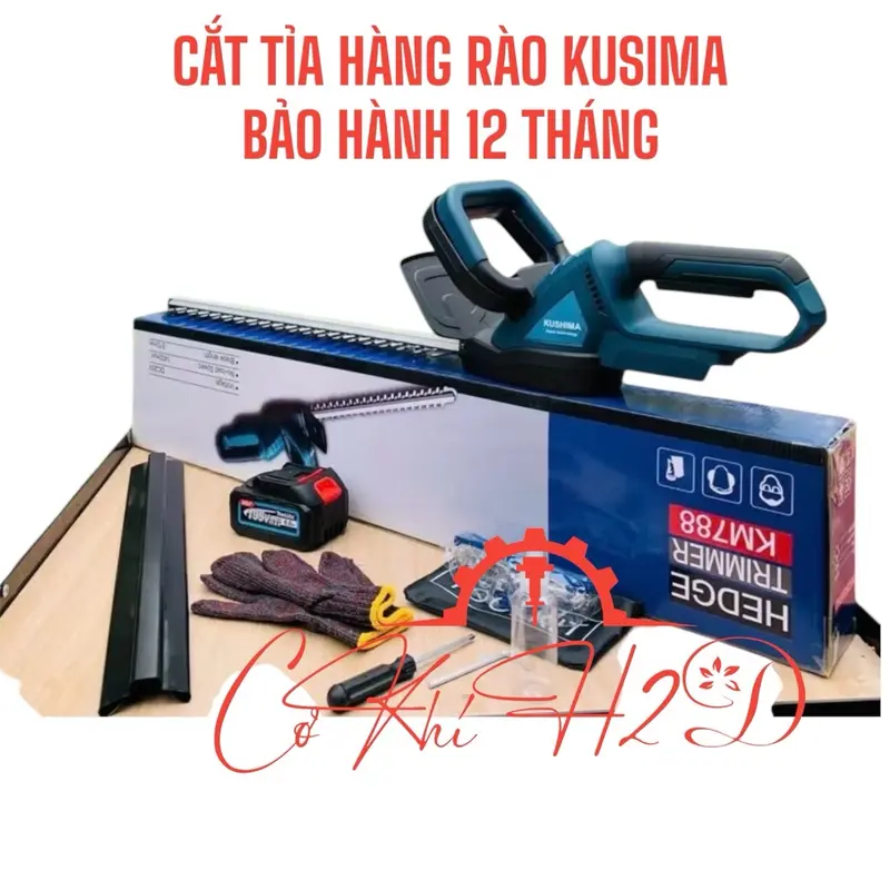 Máy cắt tỉa hàng rào cây cảnh , công suất 2500w , chiều dài lưỡi 52 cm , động cơ không chổi than siêu bền 1