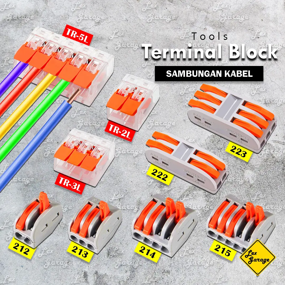 Terminal Block Sambungan Kabel Konektor Kabel Listrik 2 3 4 5 6 Pin