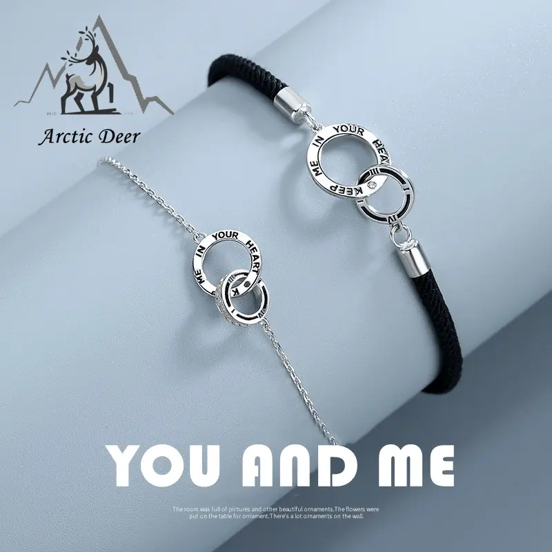 Gelang Couple Pasangan-YOU AND ME gelang fashion Original Arctic Deer Titanium Bracelets Jewellery Bracelet
