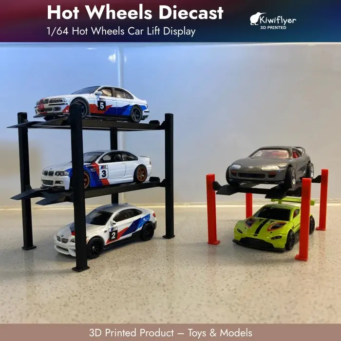 Hot Wheels Car Lift Display - Diorama Lift Mobil untuk Display Diecast Hot Wheels 1:64 - 3D Printed