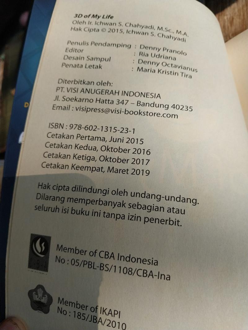 Product Introduction of Buku Rohani "3D off My Life" 1