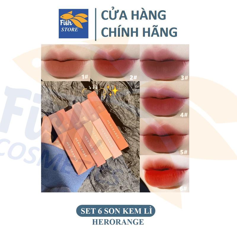 Son kem lì lâu trôi không lem Hero màu đỏ đất , đỏ nâu, đỏ cam , hồng đất , hồng tím , nâu đất Nhà FISH COSMETICS