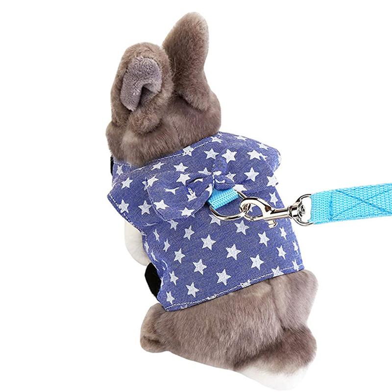 HEHUS Small Animal Harness Vest and Leash Escape-Proof Belt Adjustable for Bunny Rat 4