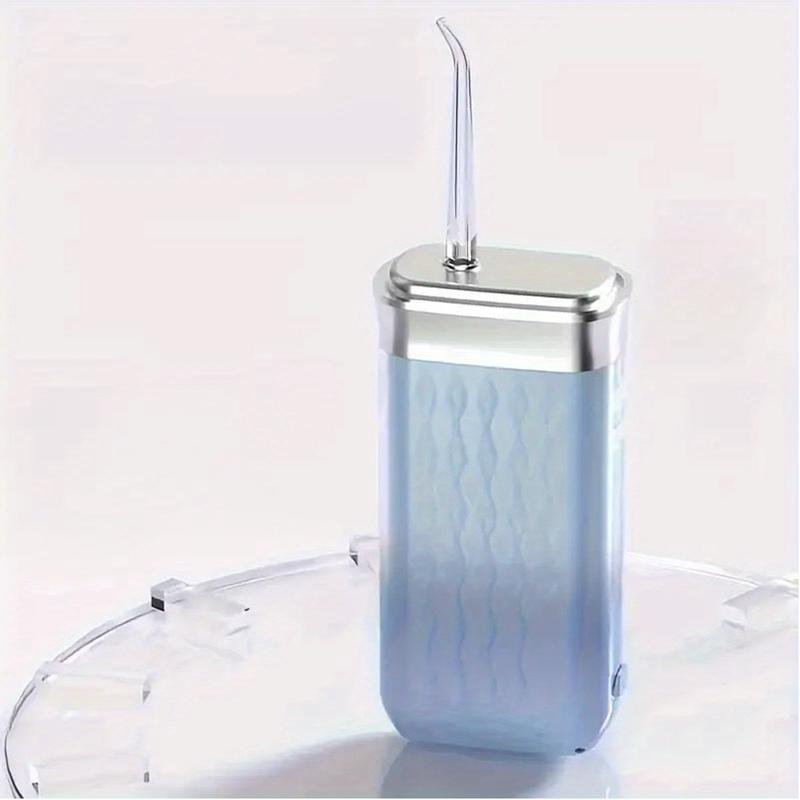 Máy tăm nước không dây Khloee, Máy làm sạch răng Cầm Tay 4 chế độ, 4 đầu phun, Có Thể Sạc Lại USB, Pin Lithium 50mAh, với lợi ích sức khỏe men răng, Thích hợp cho gia đình và du lịch 6
