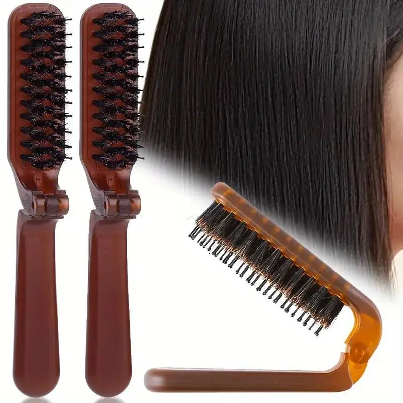 Foldable Hair Brush, 1 Count Mini Pocket Size Hair Brush, Hair Styling Tool for Women & Men, Perfect for Travel and Daily Use, Heatless Hair Styling Tool 3