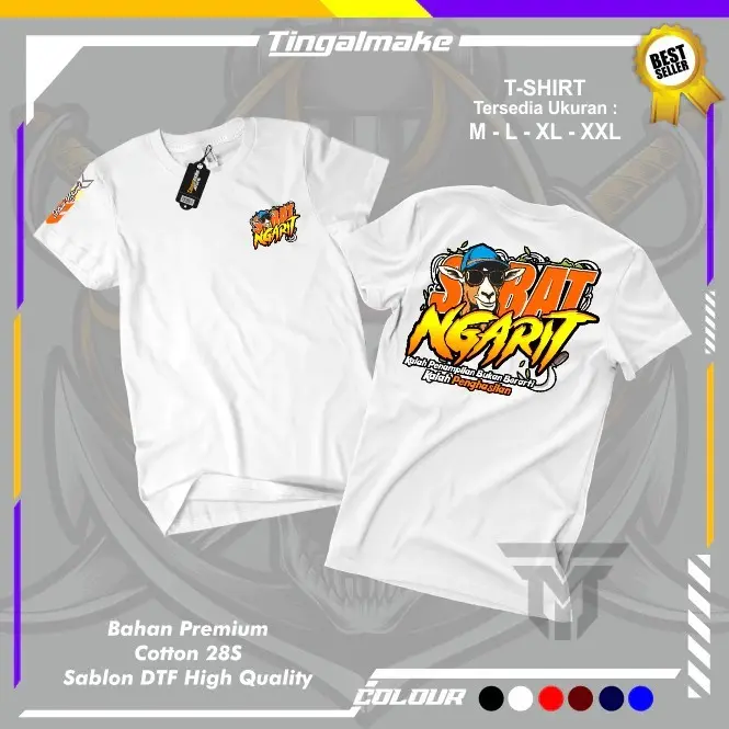 Kaos Distro Sobat Ngarit V2 Viral Unisex - Kaos Distro Sobat Ngarit Kata Kata Mas Iyun Viral -  Tukang Ngarit - Premium DTF Cotton Combed 24s Free Sticker Katun hipoalergenik