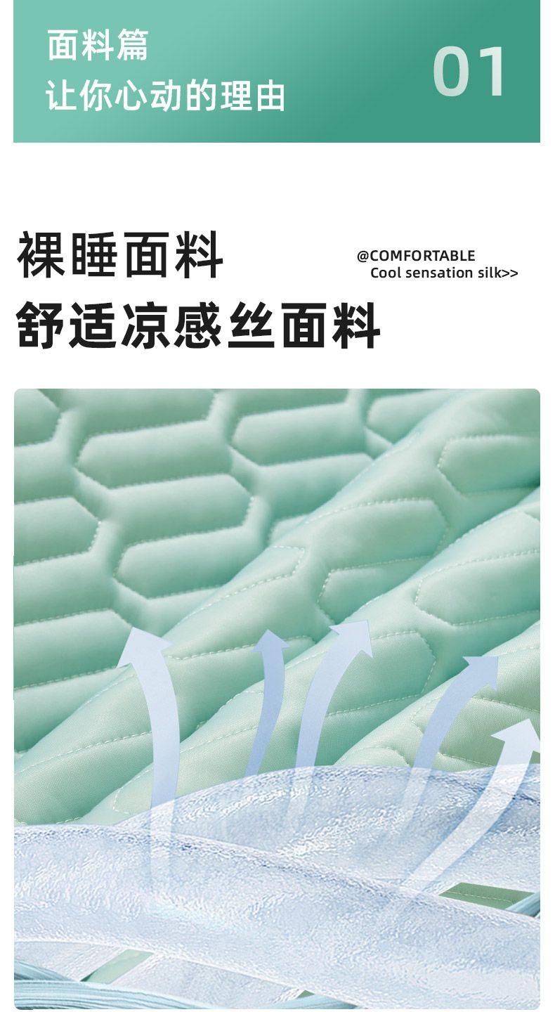 Product Introduction of Bộ Thảm Ngủ Mùa Hè, Nanjiren, Ba Mảnh, Chất Liệu Cao Su Dày, Vỏ Giường, Thích Hợp Cho Học Sinh, Thảm Đơn Mùa Hè, Có Thể Giặt Được, Điều Hòa Không Khí Mềm Mại, Tặng Kèm 3