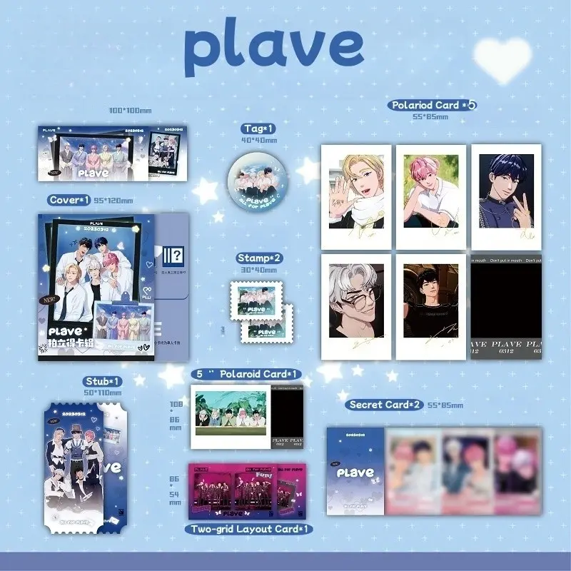 PLAVE TikTok コラボ トレカ フォトカード セット Kaji card, PLAVE, EN, H2H, ILLIT, KickFlip, MEOVV, holographic
