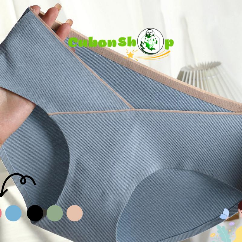 Quần lót bà bầu cạp chéo cotton lụa tơ, Quần chip mẹ bầu và sau sinh mềm mại kháng khuẩn Cubonshop 714 - 531 Voi