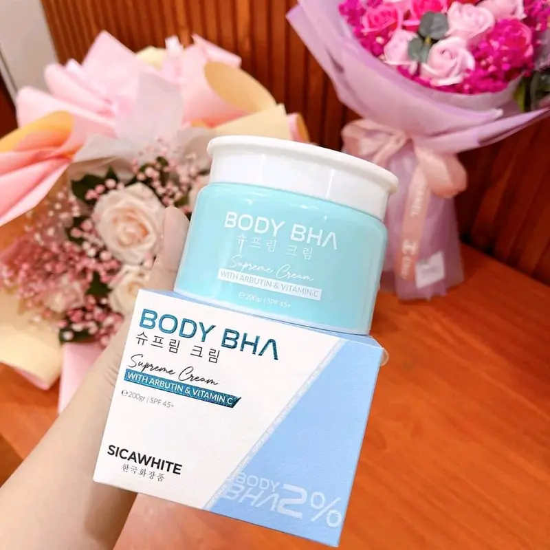 Kem sica white, body BHA 200gr - hỗ trợ sáng hồng da, kem dưỡng body skincare nữ làm đẹp da. 6