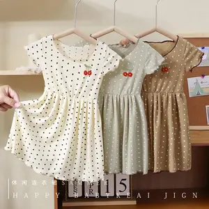 DRESS ANAK PEREMPUAN DRESS ELODIE POLKA CHERRY BAJU HARIAN ANAK KOREAN