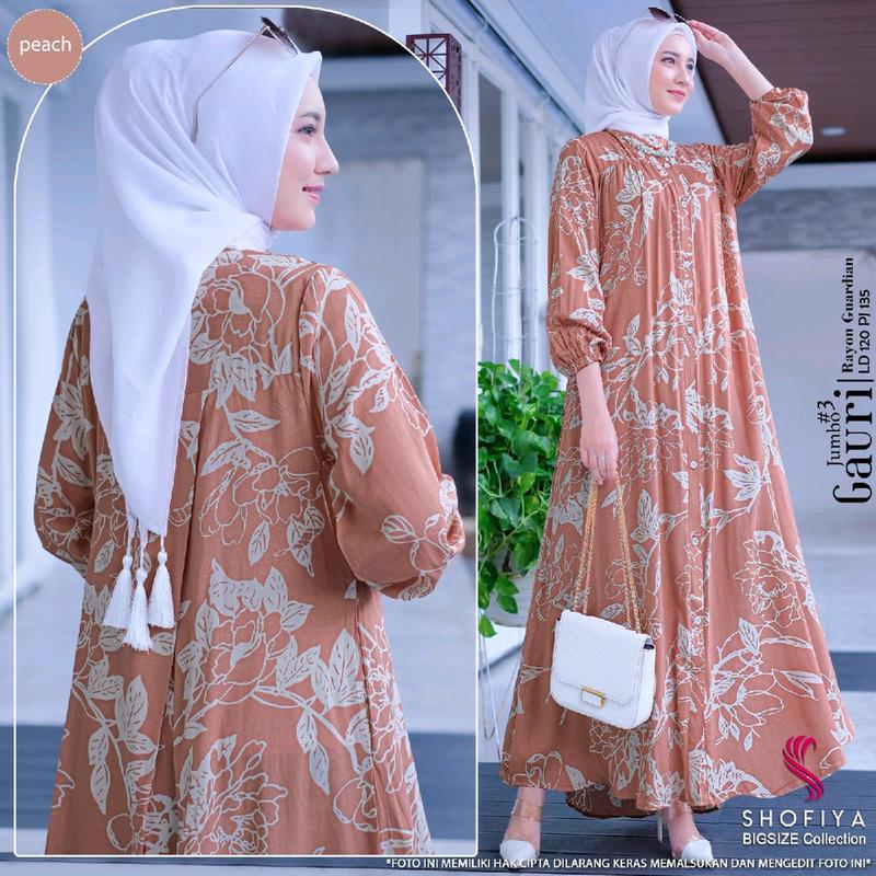 gauri series gamis maxy dress wanita super jumbo xxxl terbaru desember 4
