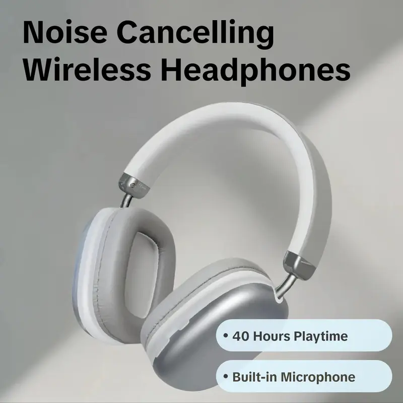 Wireless Headphones, Noise Cancelling Headphone, BT Headset with Built-in Mic, High Quality Headphones for Mobile Phone, PC & Laptop, Electronics, Audio, Electronic, Soft Earpads, Wireless Earbuds 1