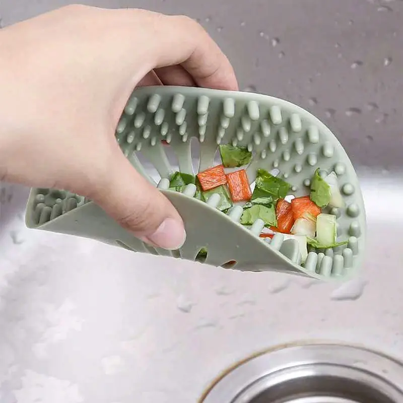 Bathroom Drain Hair Catcher, Anti-Clogging Silicone Floor Drain Cover For Kitchen Sink, Mesh Drain Filter,This Product Does Not Have Suction Cups At The Bottom Multicolor 3