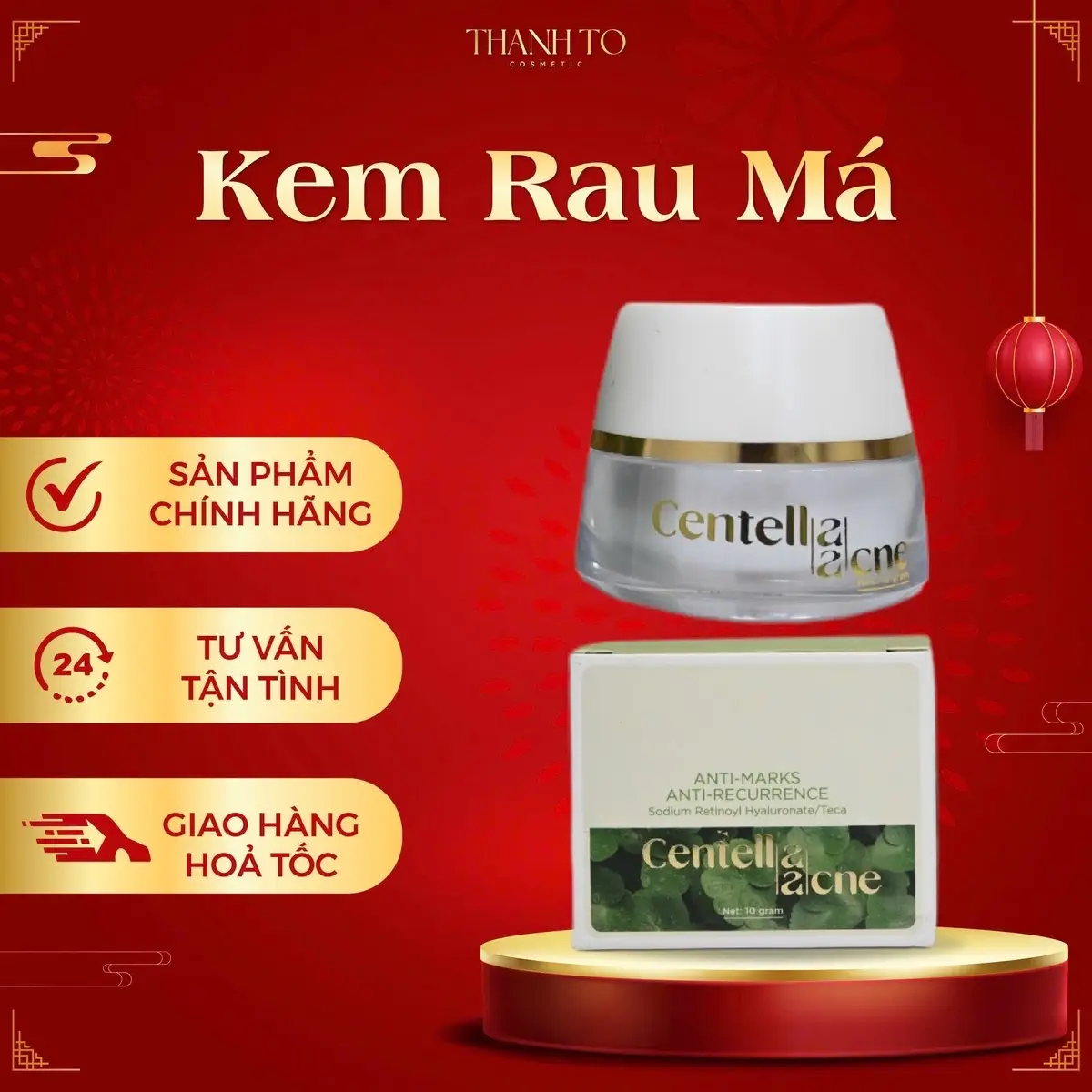 Kem Rau Má Hỗ Trợ Da Mụn | Thanh Tô Cosmetic Skincare Chăm Sóc Da Làm Đẹp Da