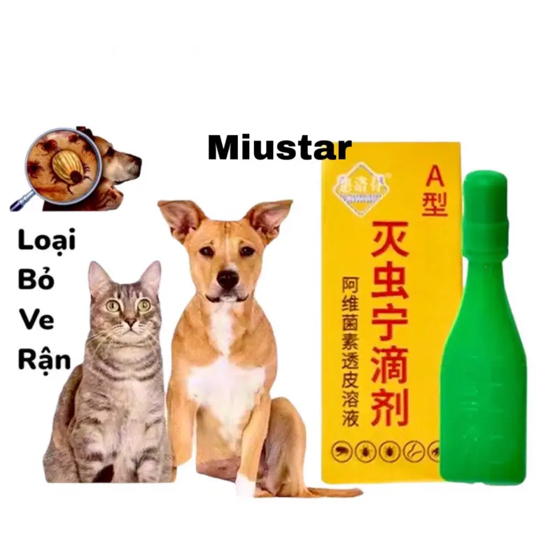 NHỎ GÁY VE RẬN, BỌT CHÉT CHO CHÓ MÈO 2,5ml
