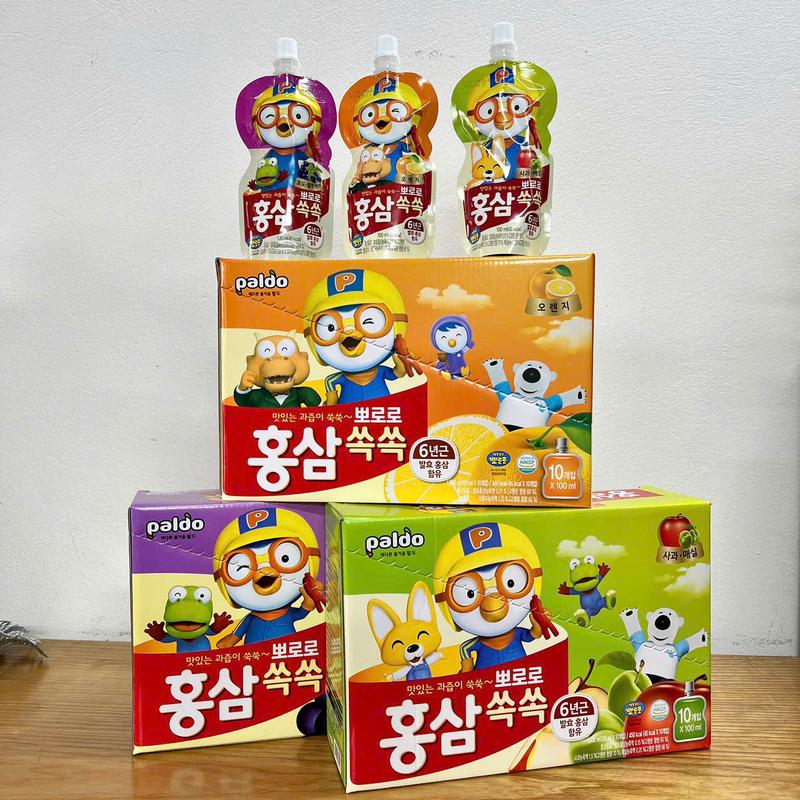 Combo 10 gói nước hồng sâm Paldo vị trái cây bổ sung dưỡng chất giúp bé ăn ngon ngủ ngon 0