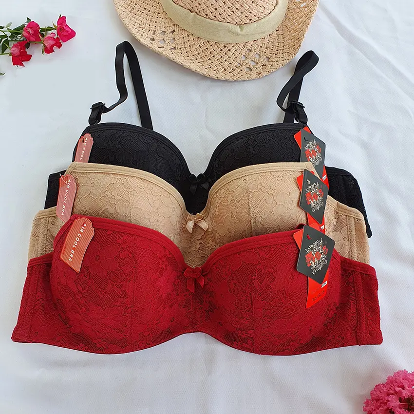 Áo Lót nữ - Cup ngang - Chất ren - Có gọng - Đệm mỏng ôm nâng 8656