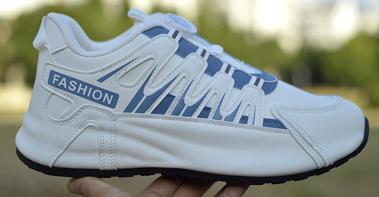 Product Introduction of Men's Shoes New Magic Button Leather Surface Casual Shoes Lightweight Waterproof Sneakers Dad Shoes Running Shoes 14